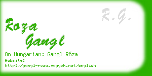 roza gangl business card