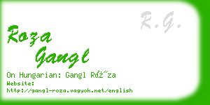 roza gangl business card